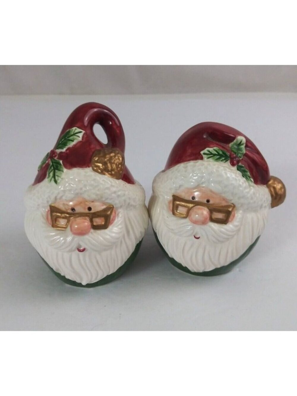 Vintage 1995 OCI Santa Claus Head 3.5" Salt & Pepper Shakers